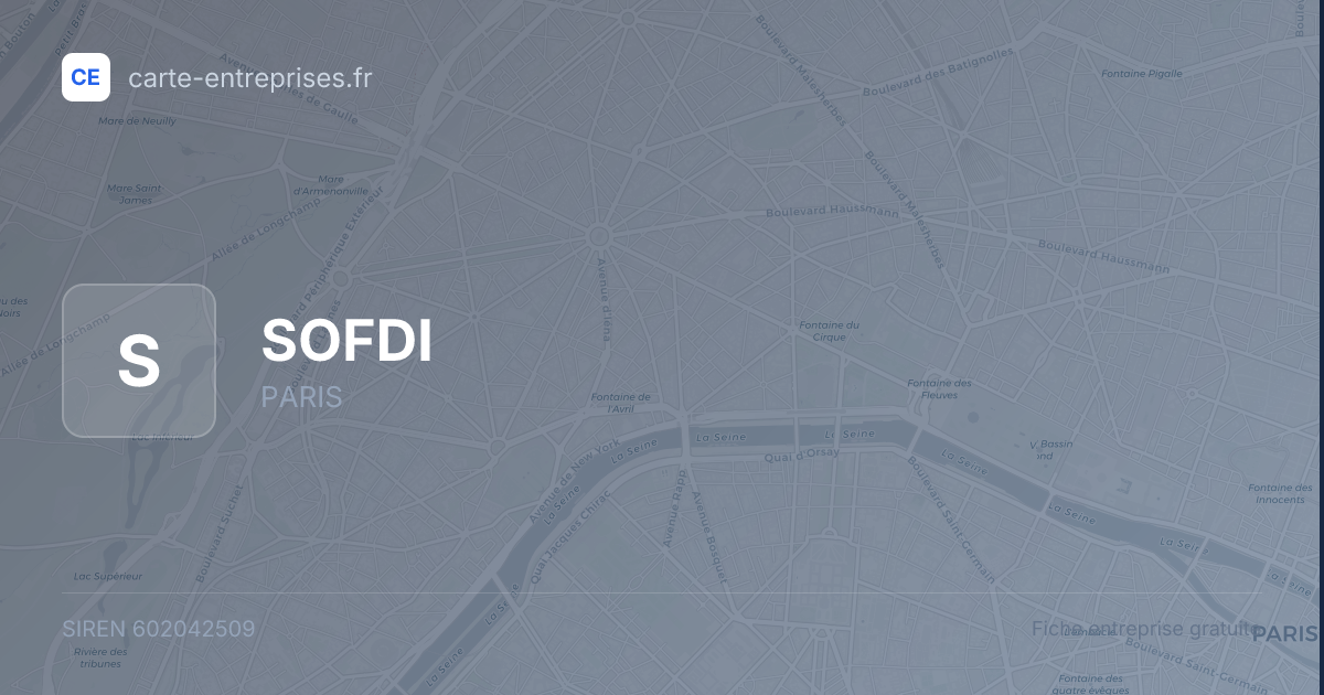 SOFDI — 602042509 — fiche entreprise