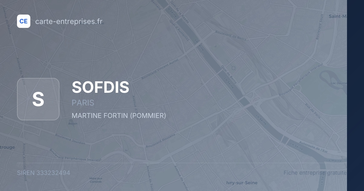 SOFDIS — 333232494 — fiche entreprise