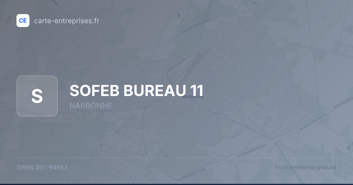 SOFEB BUREAU 11 — 397794983 — fiche entreprise