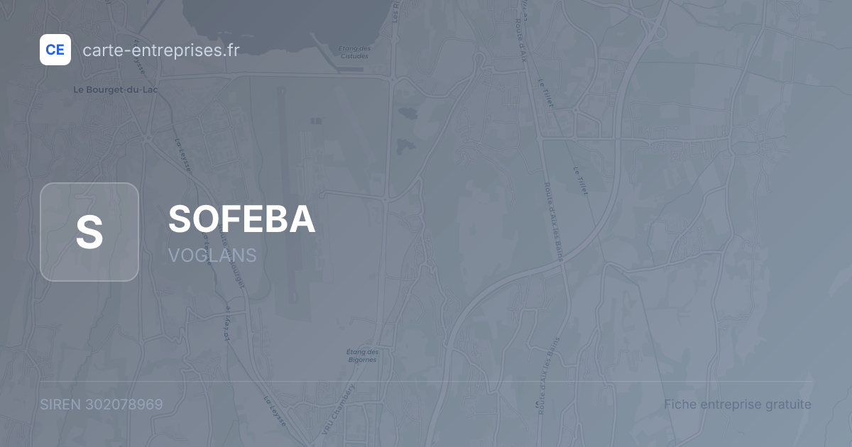 SOFEBA — 302078969 — fiche entreprise