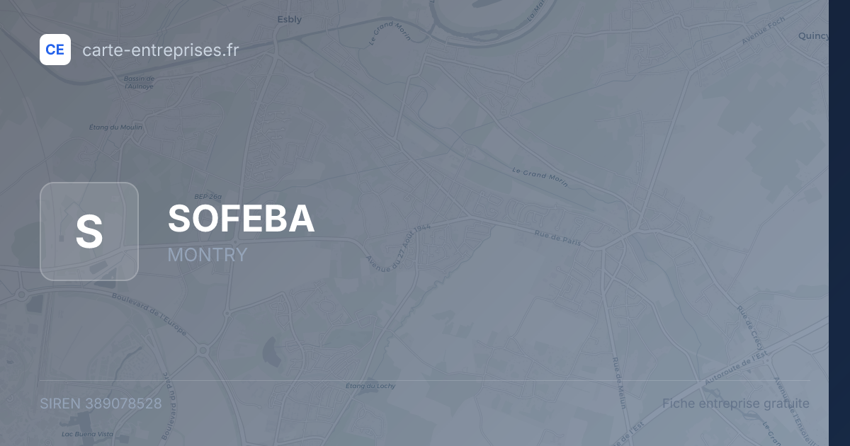 SOFEBA — 389078528 — fiche entreprise