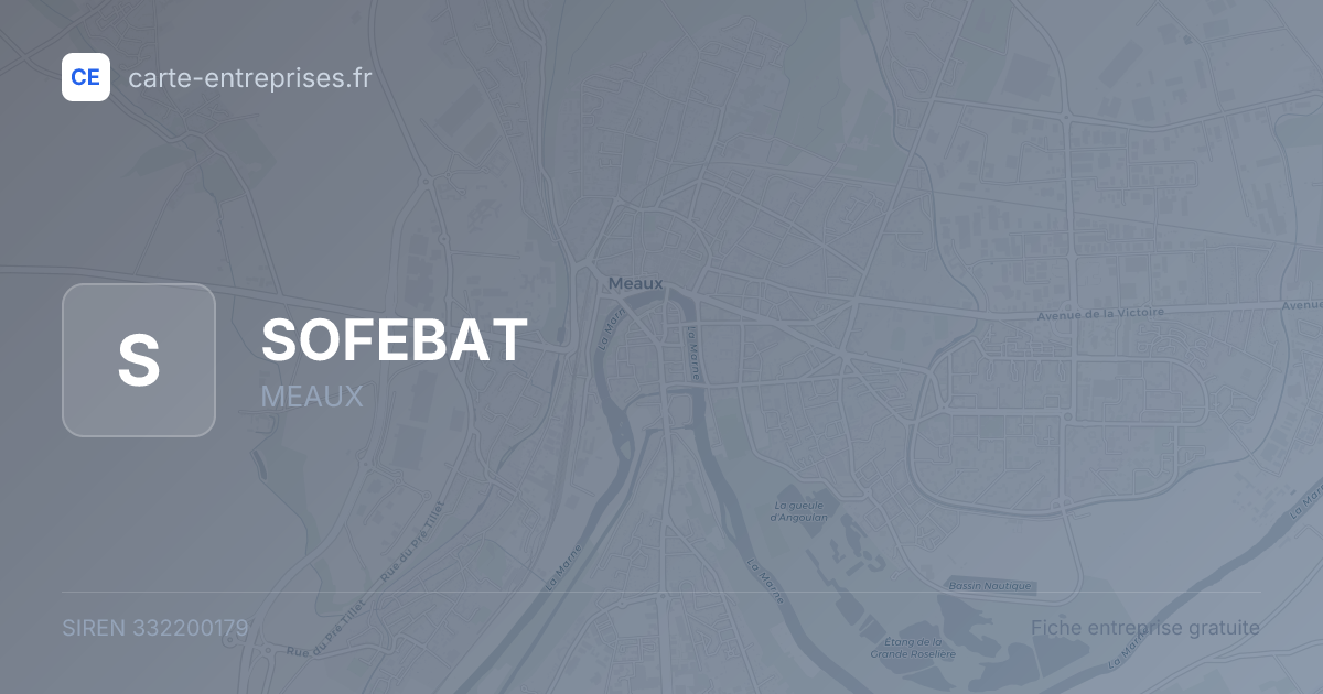 SOFEBAT — 332200179 — fiche entreprise