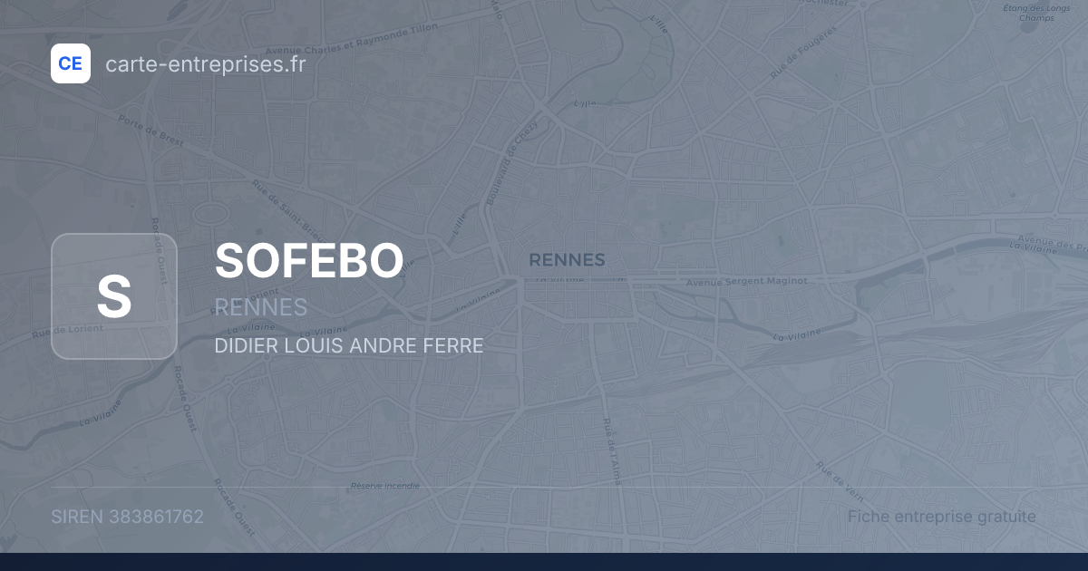 SOFEBO — 383861762 — fiche entreprise