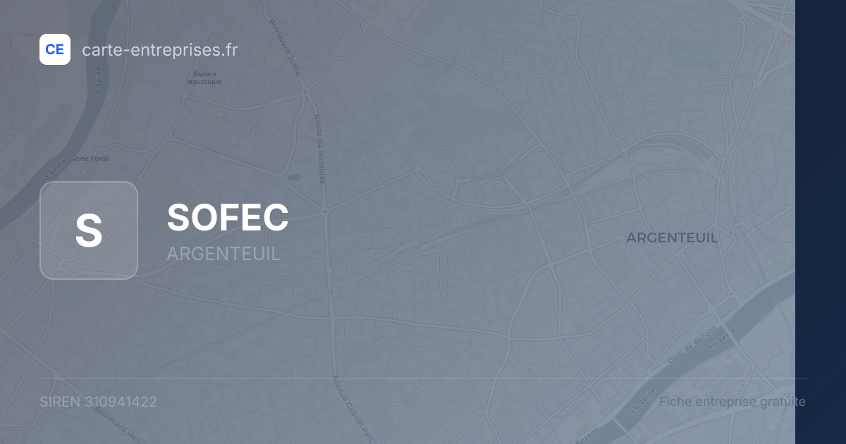 SOFEC — 310941422 — fiche entreprise