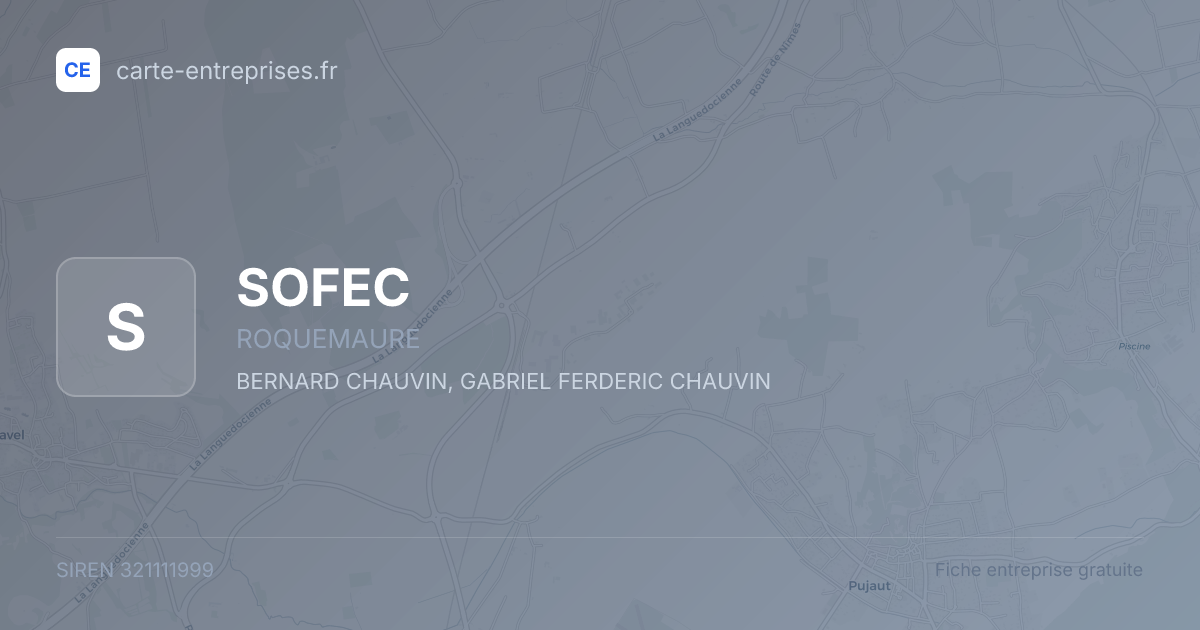 SOFEC — 321111999 — fiche entreprise