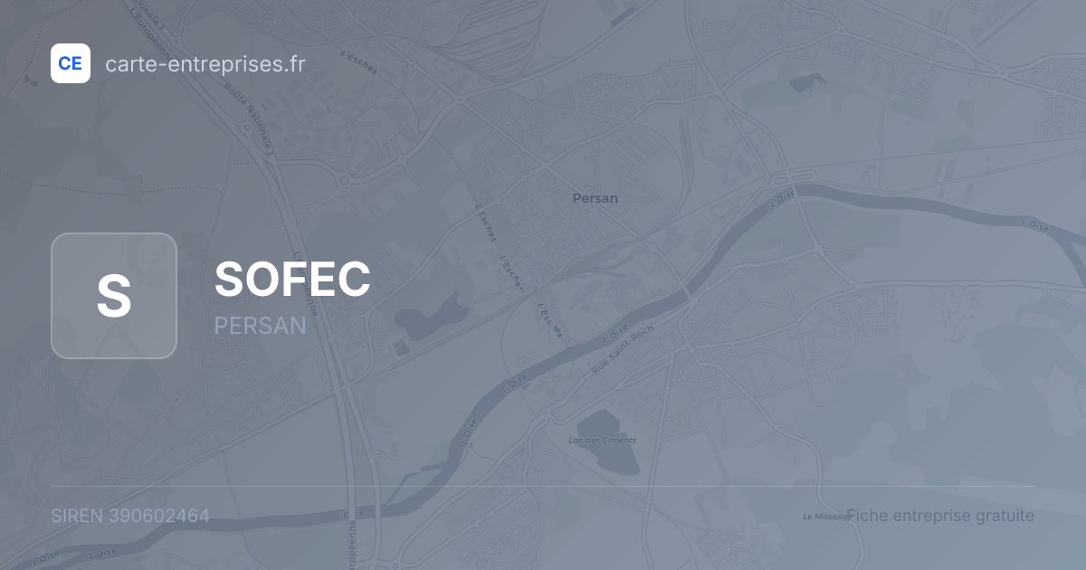 SOFEC — 390602464 — fiche entreprise