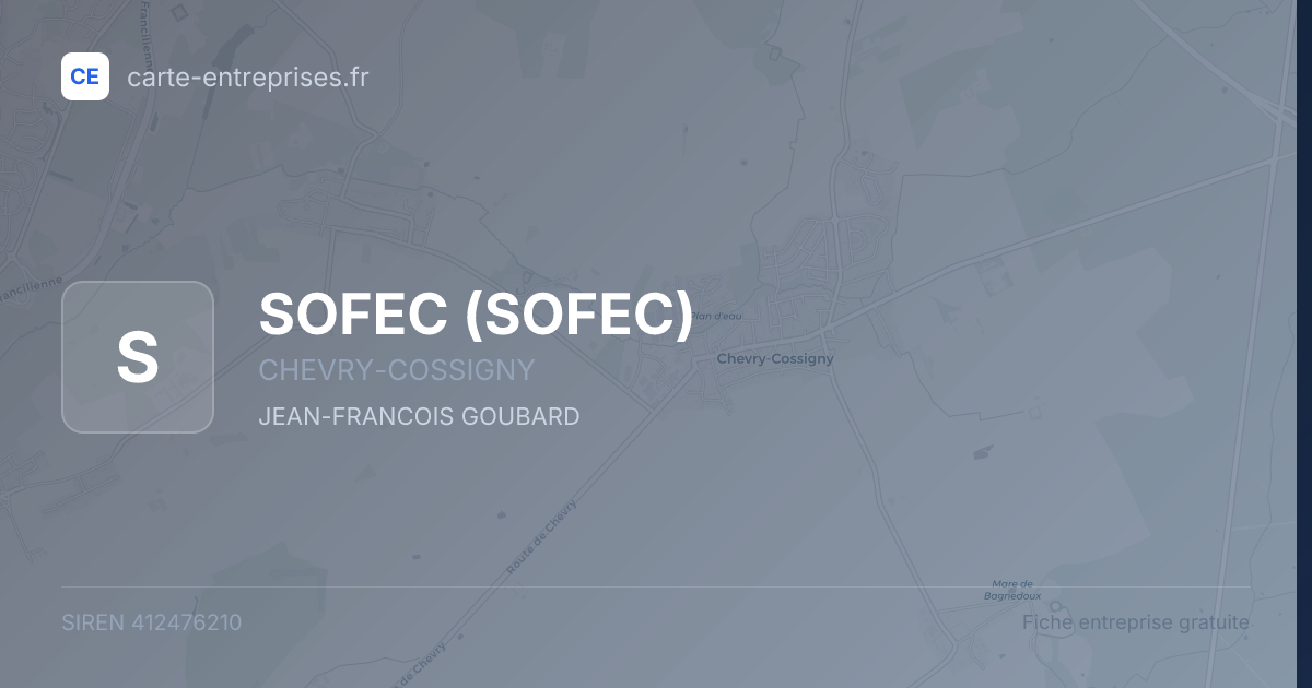 SOFEC — 412476210 — fiche entreprise