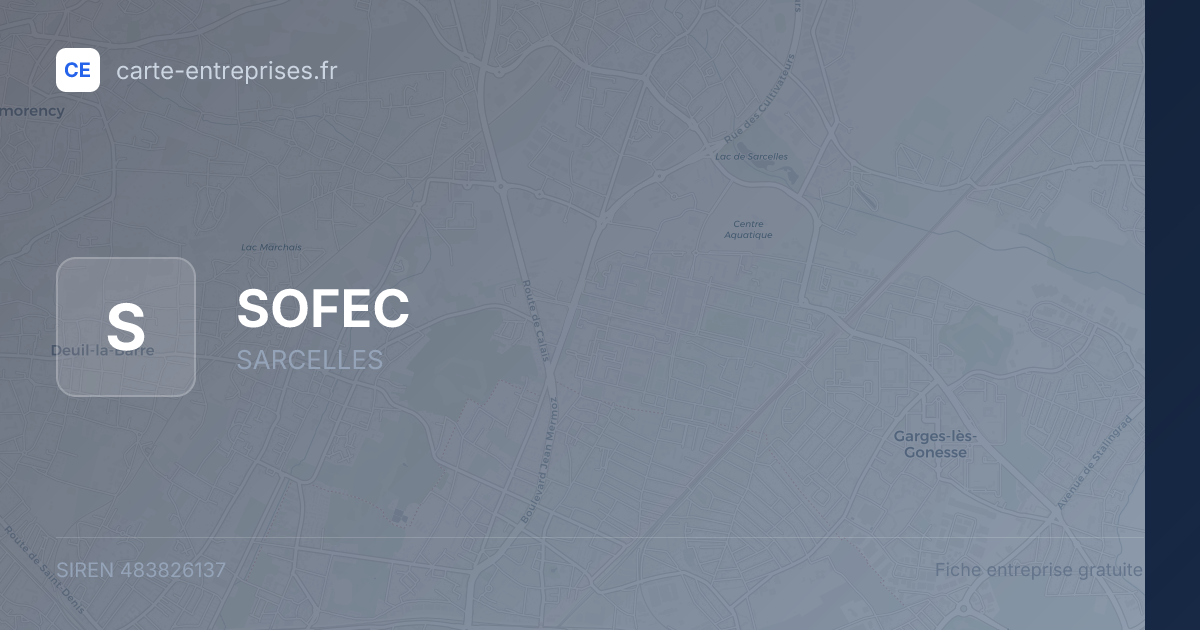 SOFEC — 483826137 — fiche entreprise