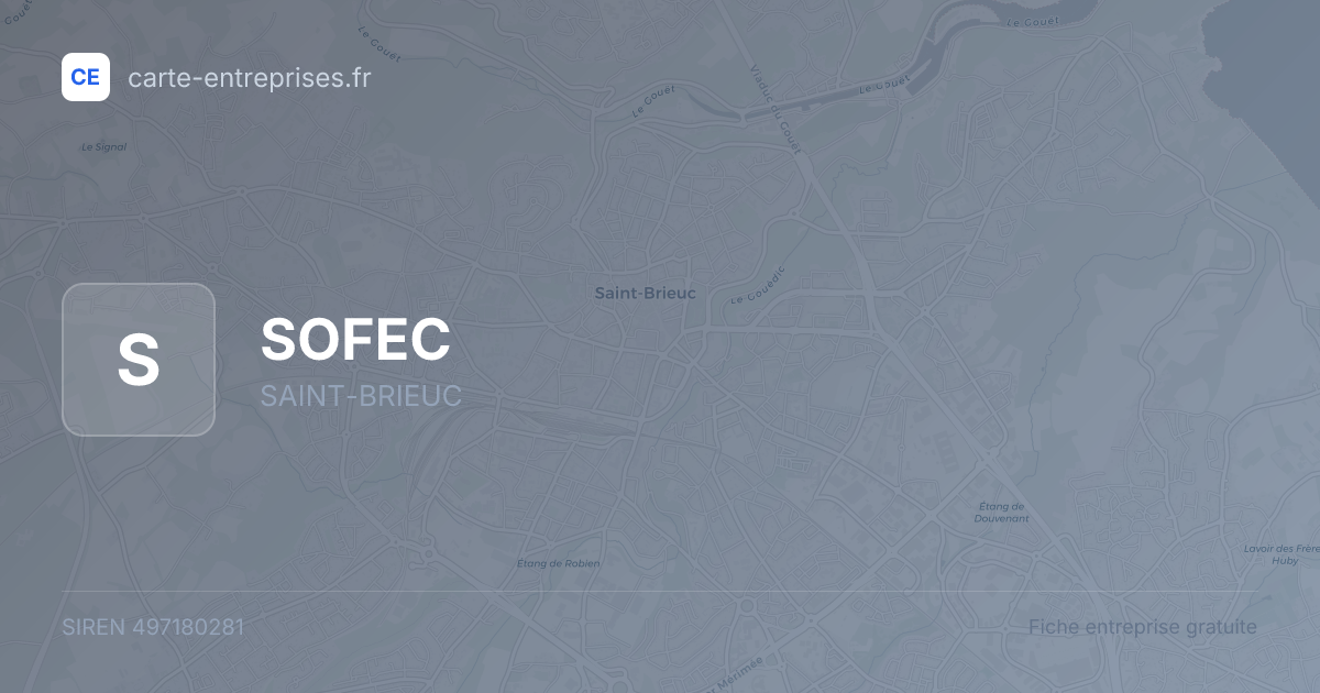 SOFEC — 497180281 — fiche entreprise