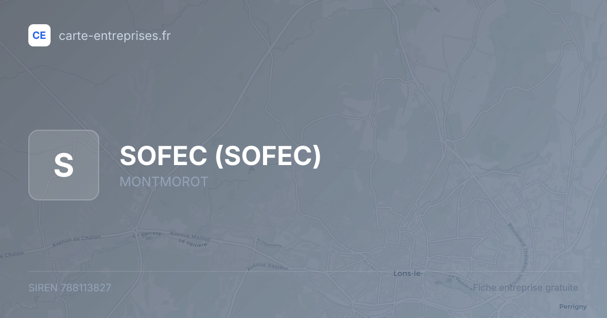 SOFEC — 788113827 — fiche entreprise