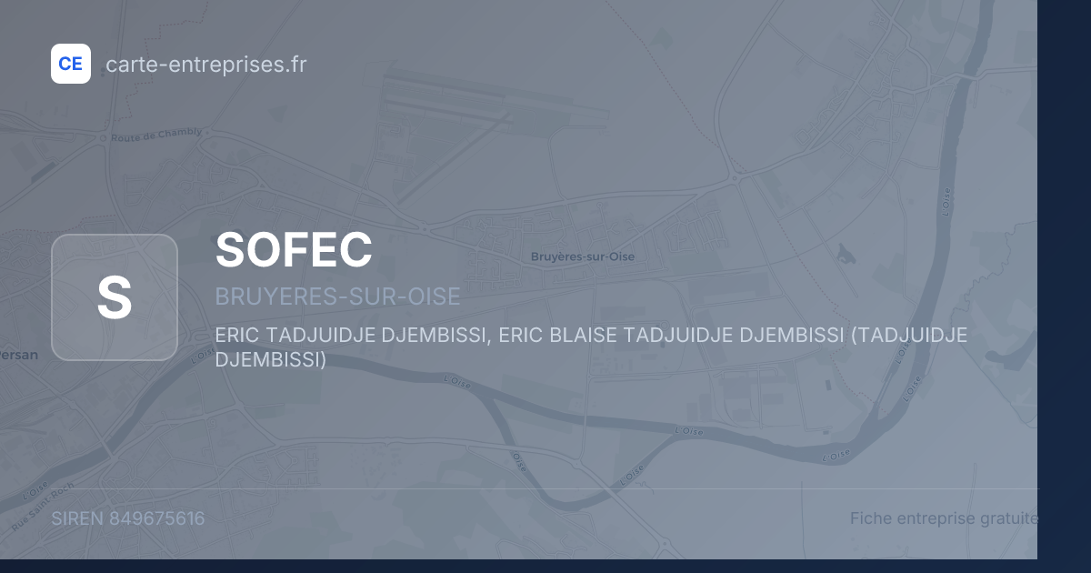 SOFEC — 849675616 — fiche entreprise