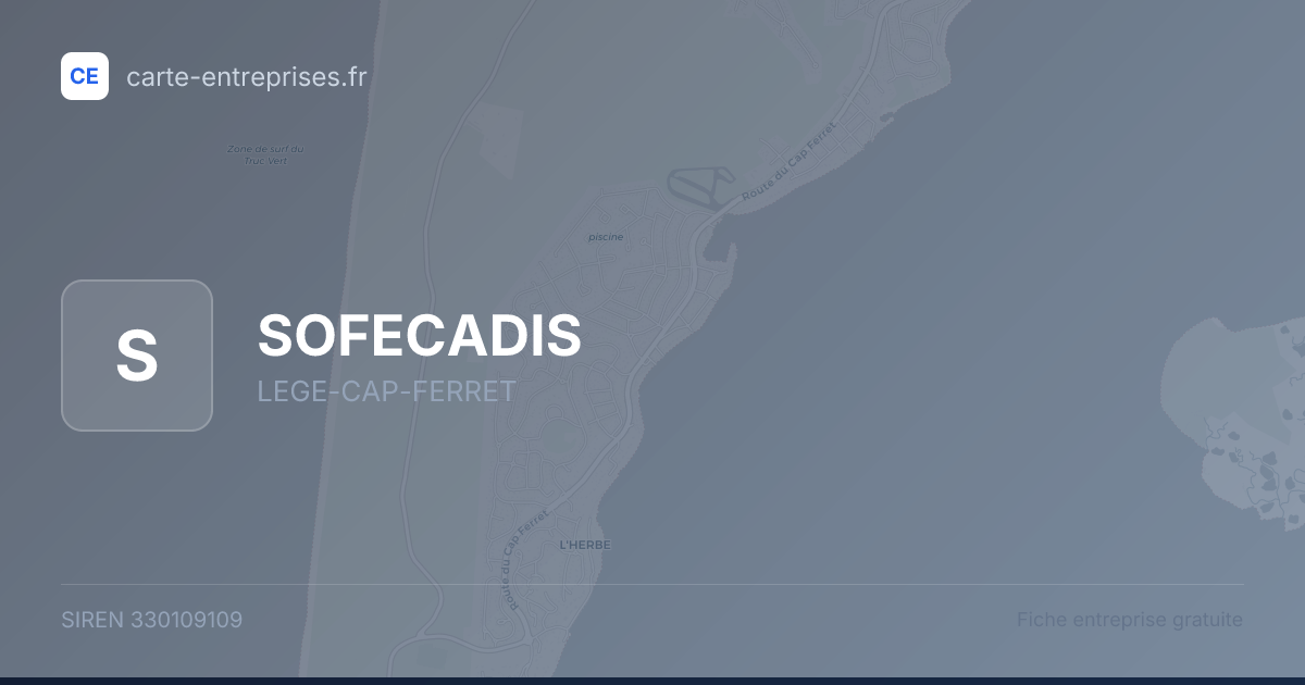 SOFECADIS — 330109109 — fiche entreprise