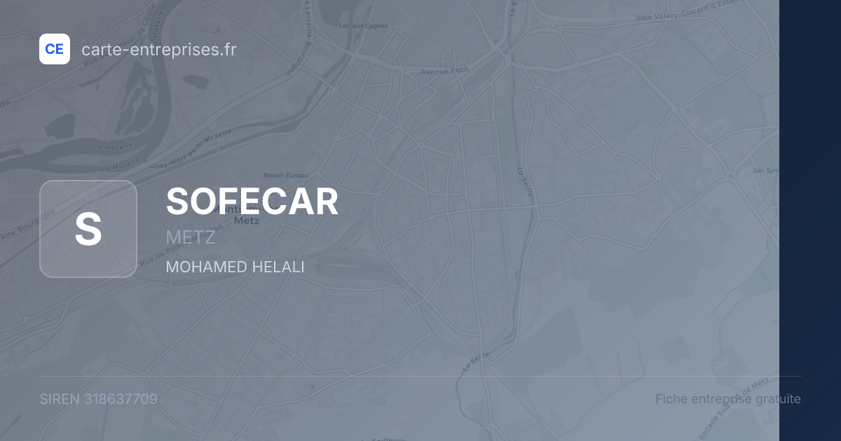 SOFECAR — 318637709 — fiche entreprise