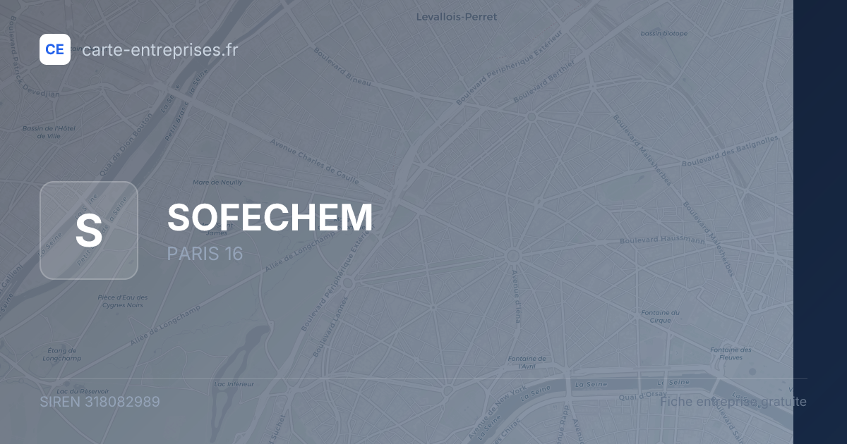 SOFECHEM — 318082989 — fiche entreprise