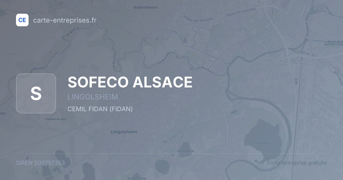SOFECO ALSACE — 503757353 — fiche entreprise