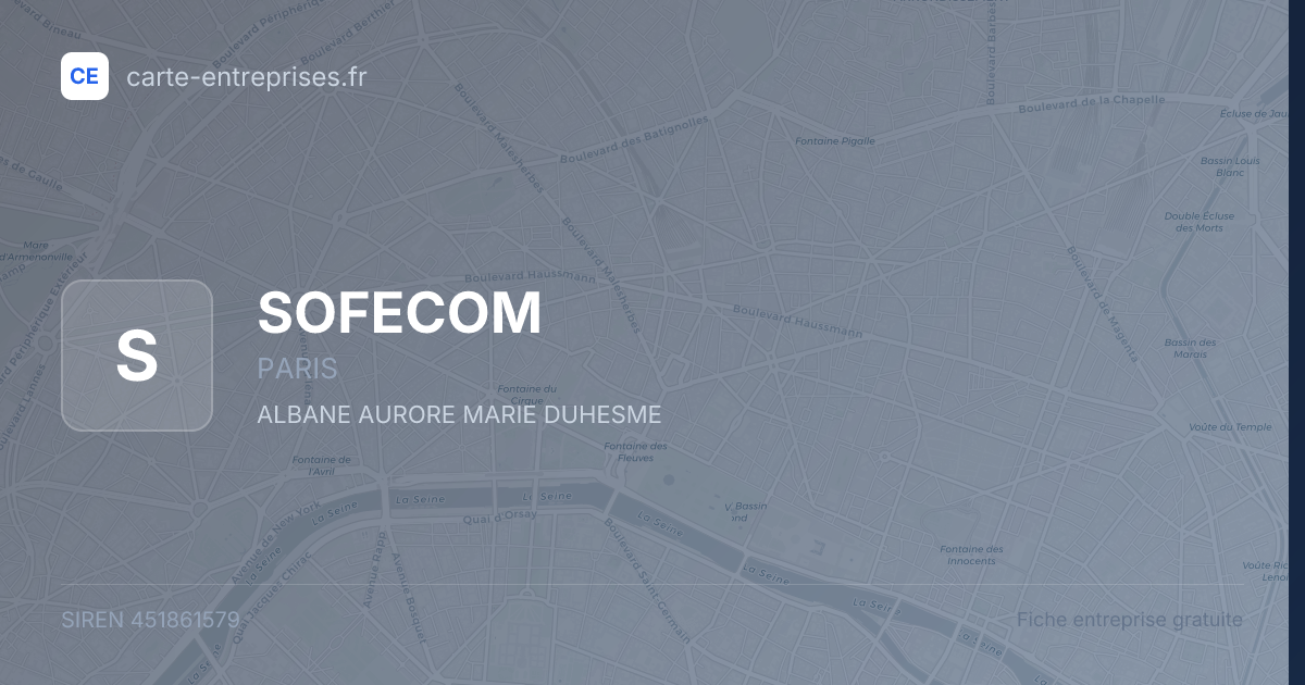 SOFECOM — 451861579 — fiche entreprise