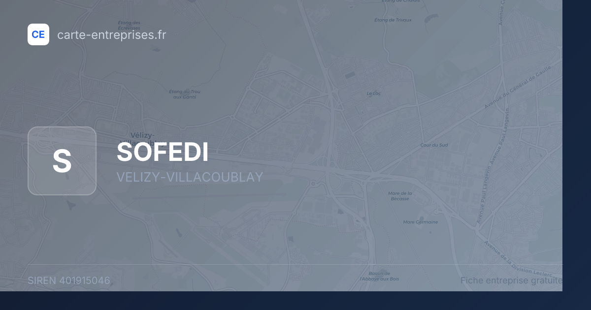 SOFEDI — 401915046 — fiche entreprise