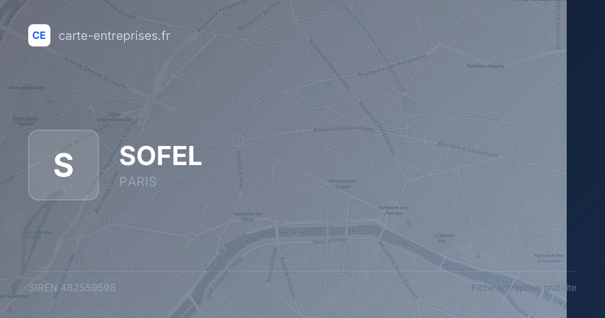 SOFEL — 482559598 — fiche entreprise