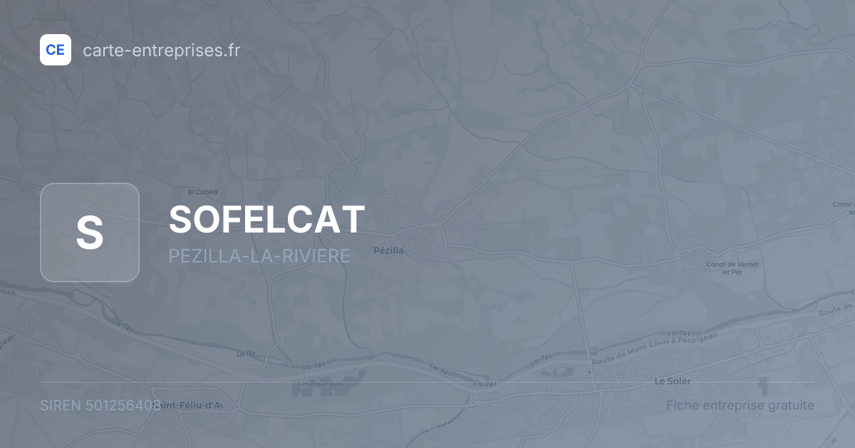 SOFELCAT — 501256408 — fiche entreprise