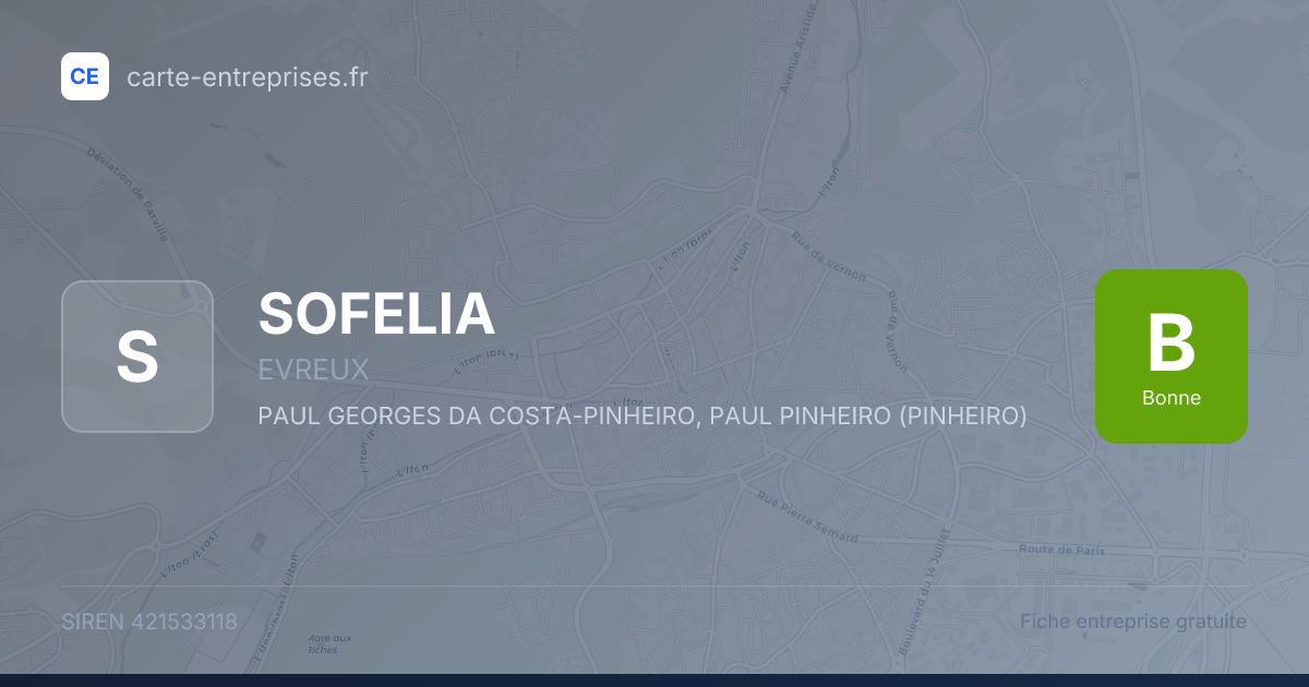 SOFELIA — 421533118 — fiche entreprise