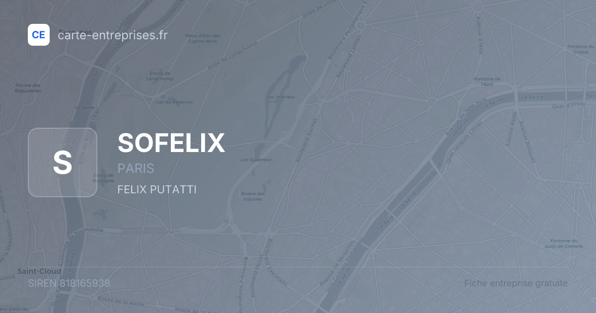 SOFELIX — 818165938 — fiche entreprise