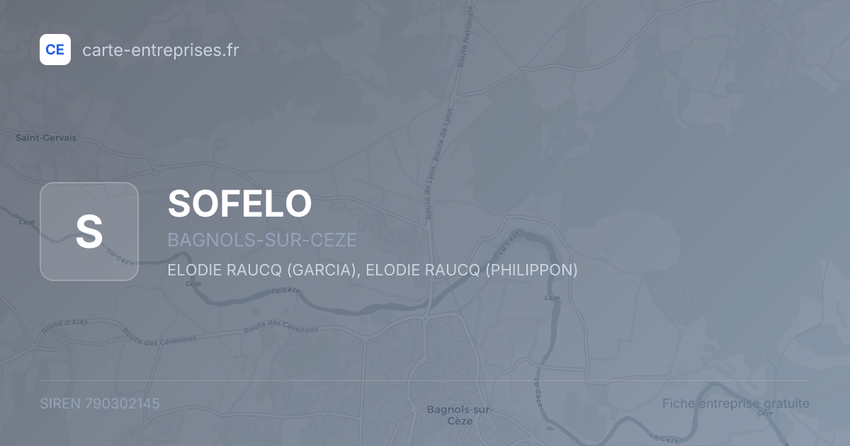 SOFELO — 790302145 — fiche entreprise