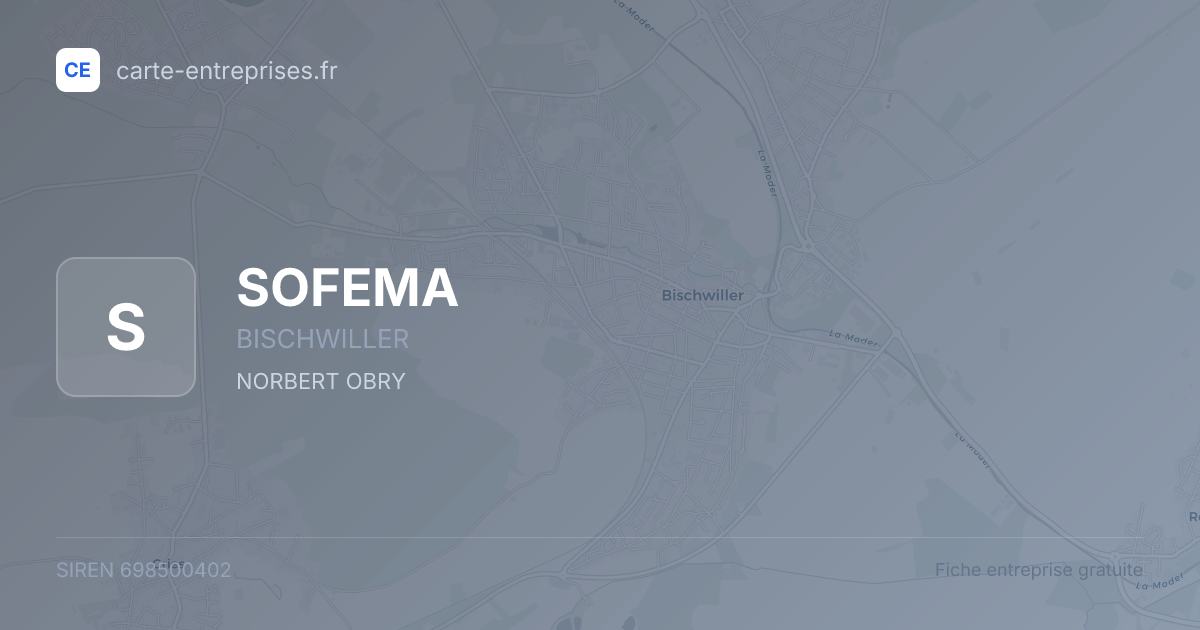 SOFEMA — 698500402 — fiche entreprise
