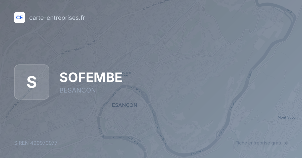 SOFEMBE — 490970977 — fiche entreprise