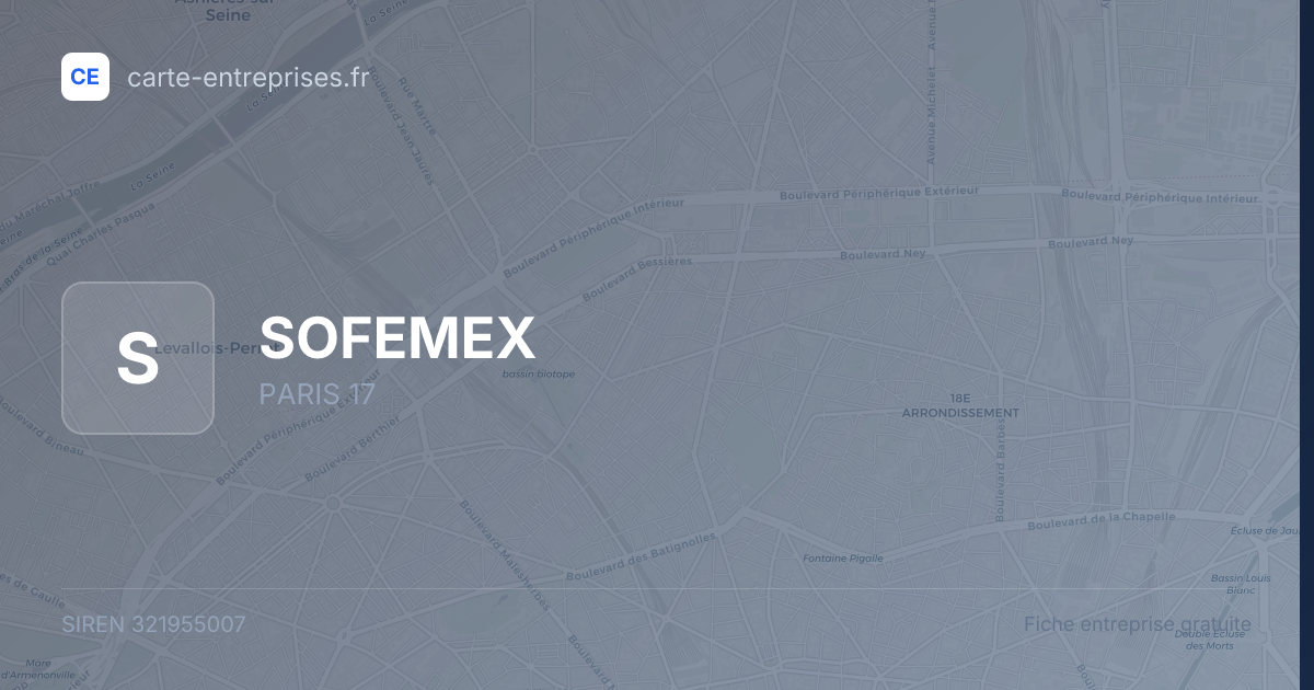 SOFEMEX — 321955007 — fiche entreprise
