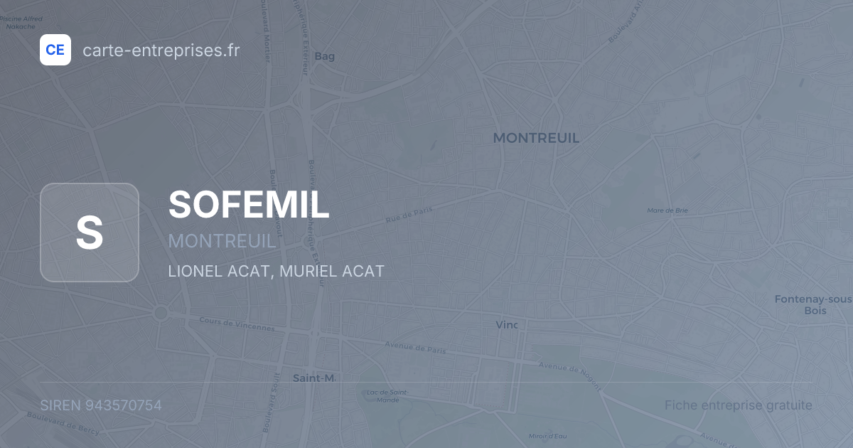 SOFEMIL — 943570754 — fiche entreprise