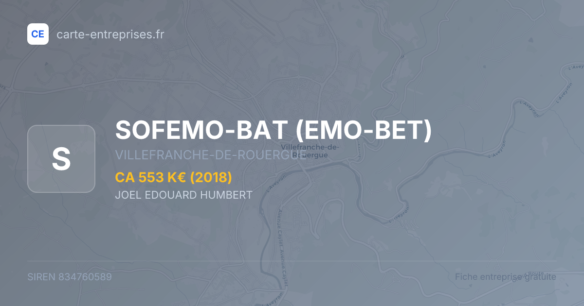SOFEMO-BAT (EMO-BET) — 834760589 — fiche entreprise