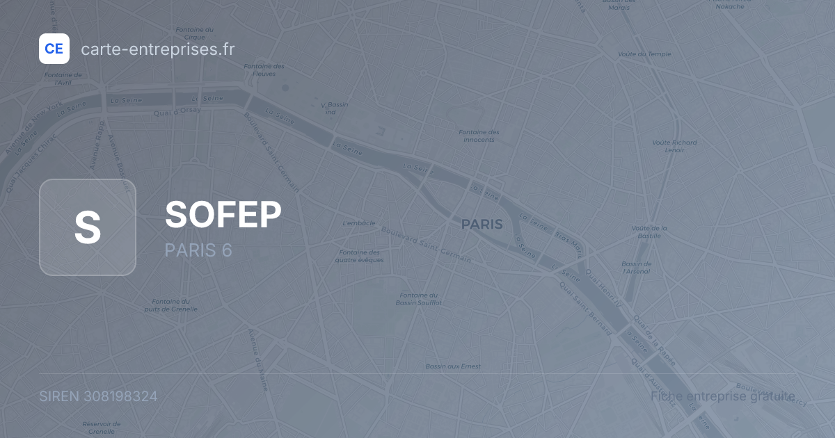 SOFEP — 308198324 — fiche entreprise