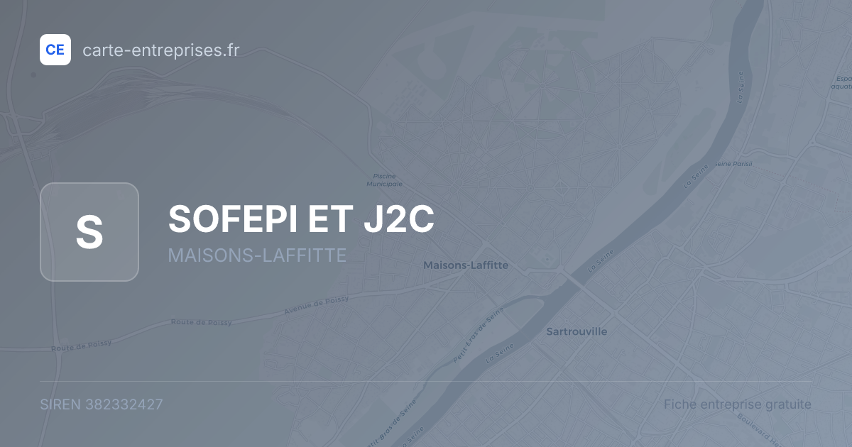 SOFEPI ET J2C — 382332427 — fiche entreprise