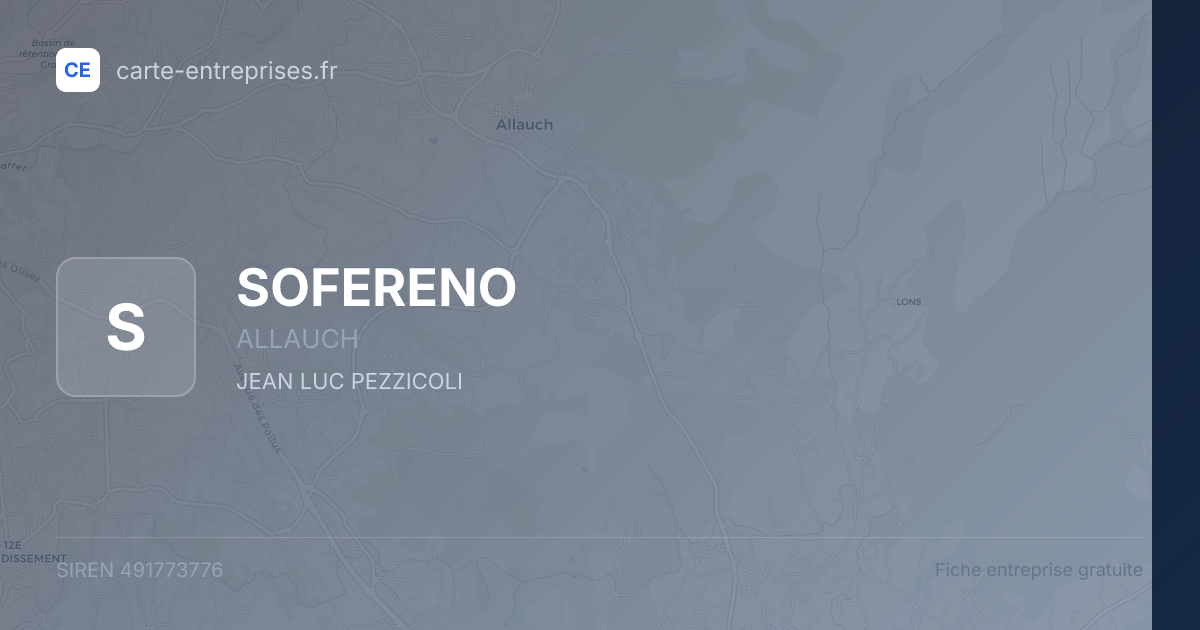 SOFERENO — 491773776 — fiche entreprise