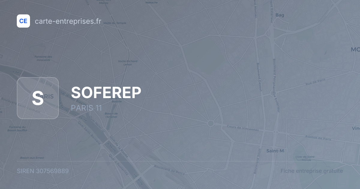 SOFEREP — 307569889 — fiche entreprise