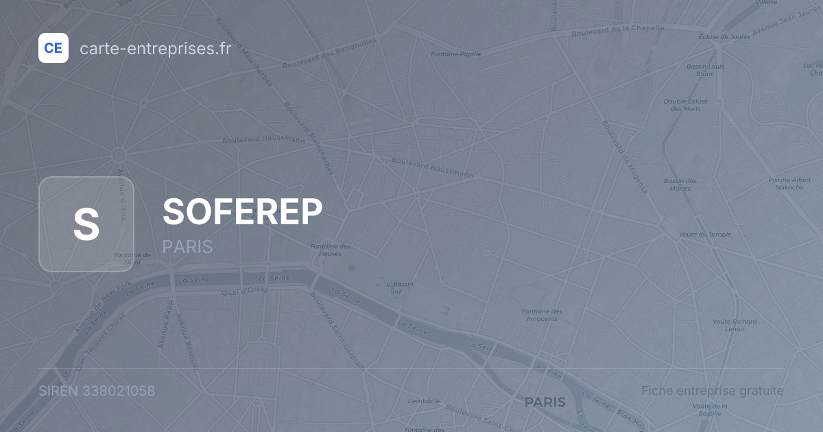SOFEREP — 338021058 — fiche entreprise