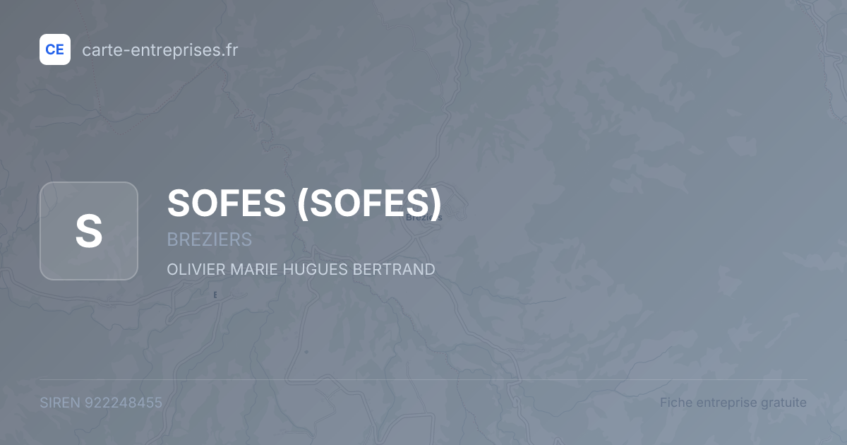 SOFES — 922248455 — fiche entreprise