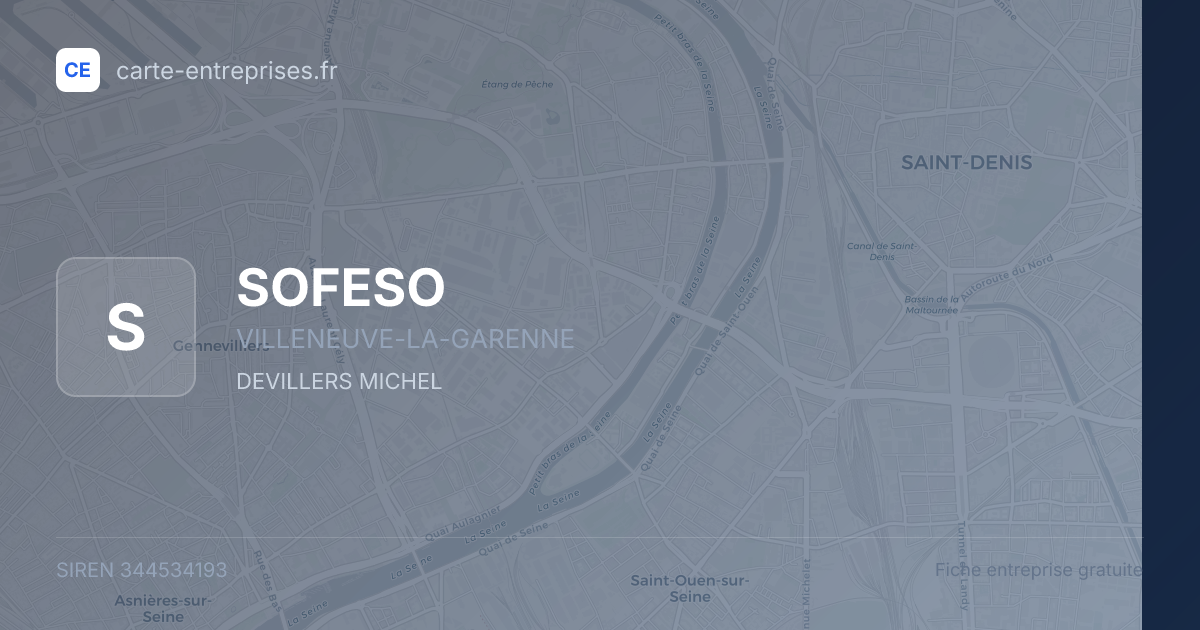 SOFESO — 344534193 — fiche entreprise