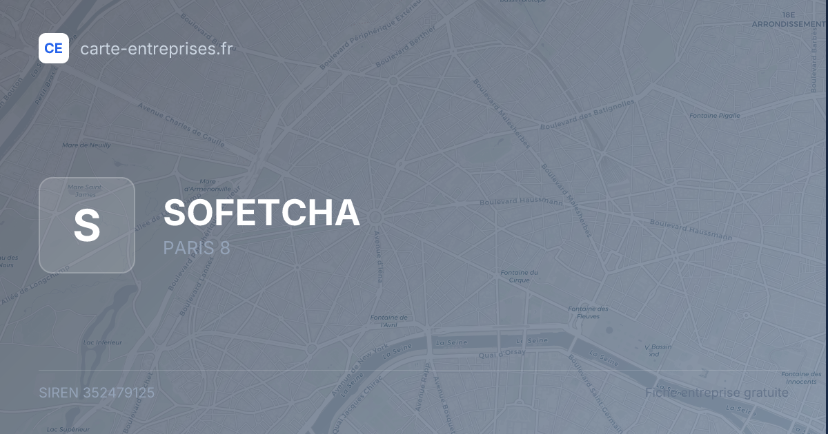 SOFETCHA — 352479125 — fiche entreprise