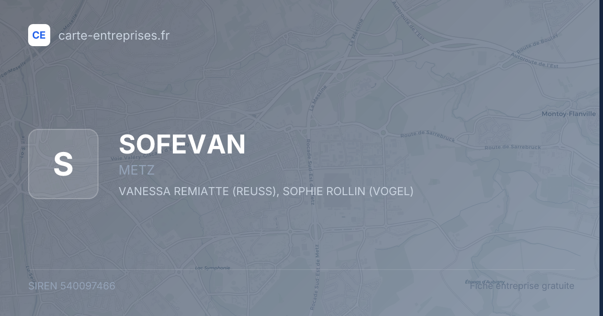 SOFEVAN — 540097466 — fiche entreprise