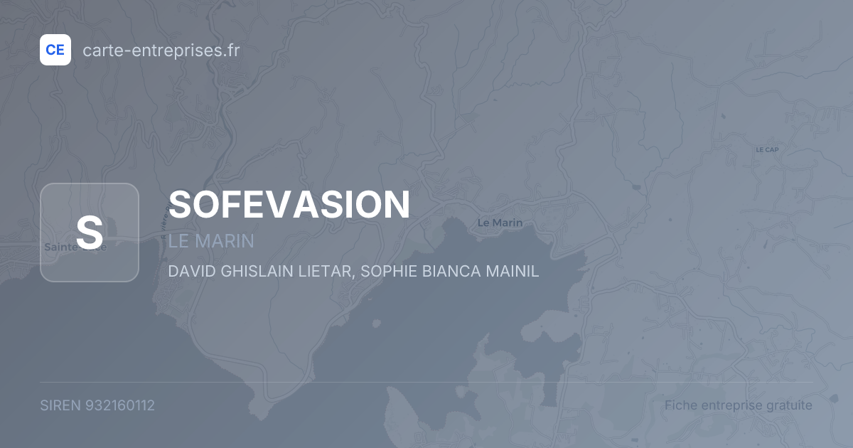 SOFEVASION — 932160112 — fiche entreprise