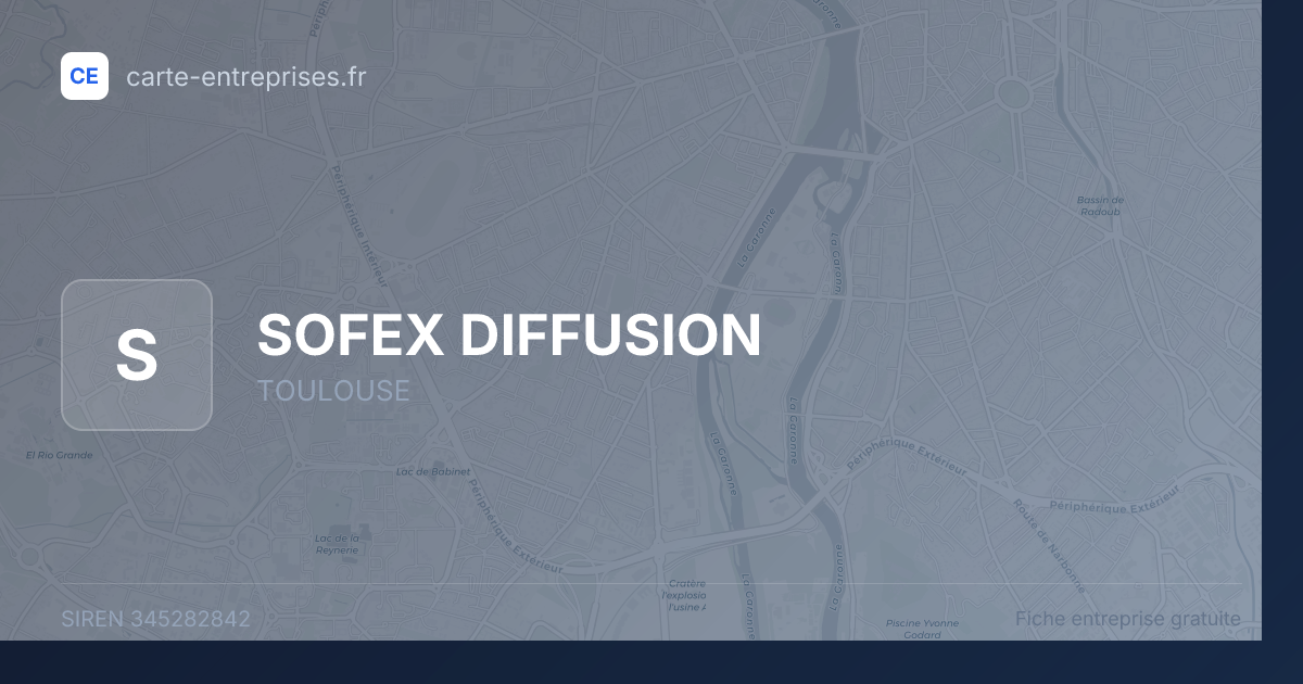 SOFEX DIFFUSION — 345282842 — fiche entreprise