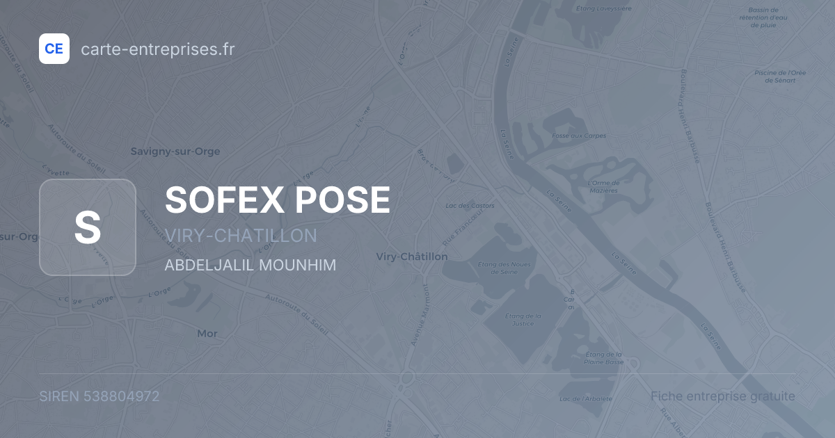 SOFEX POSE — 538804972 — fiche entreprise