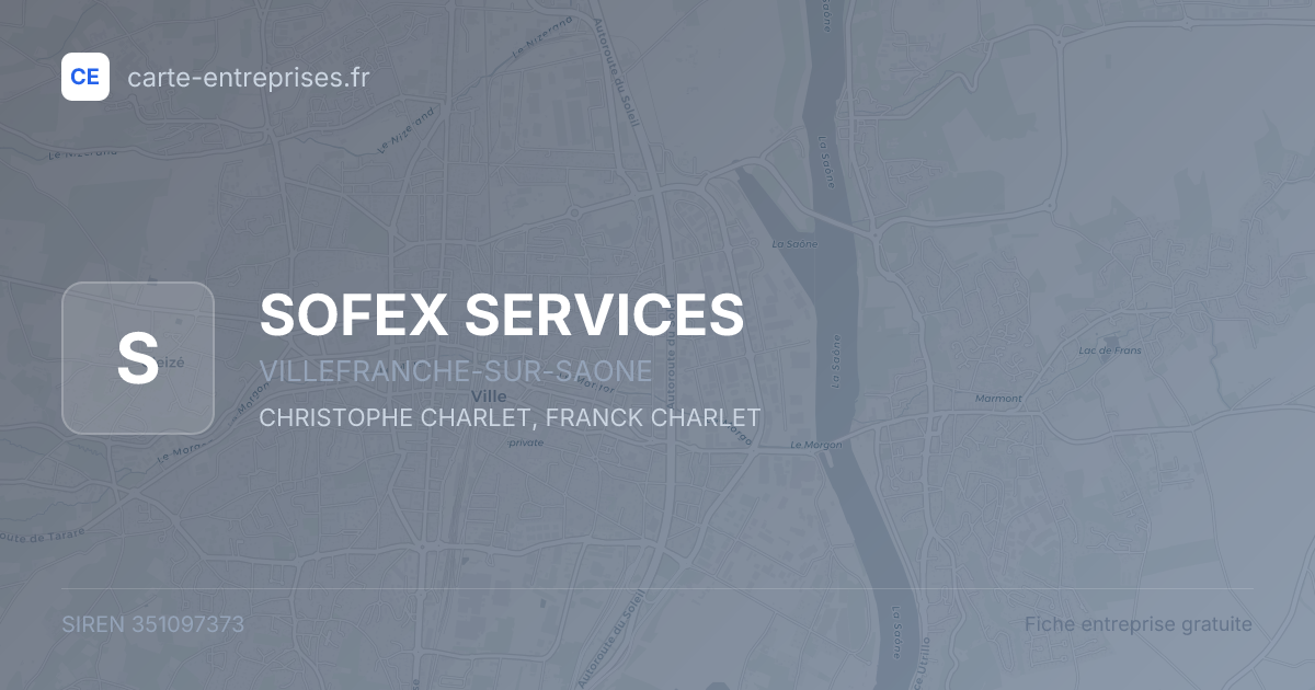 SOFEX SERVICES — 351097373 — fiche entreprise