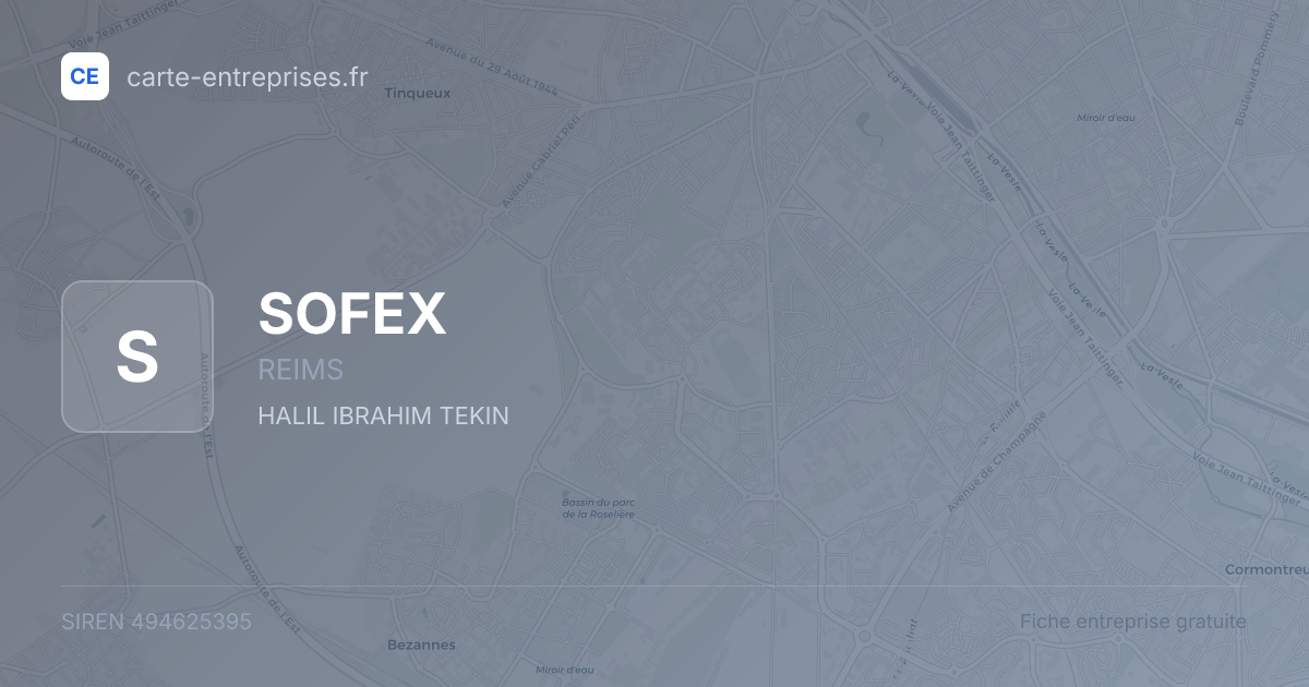 SOFEX — 494625395 — fiche entreprise