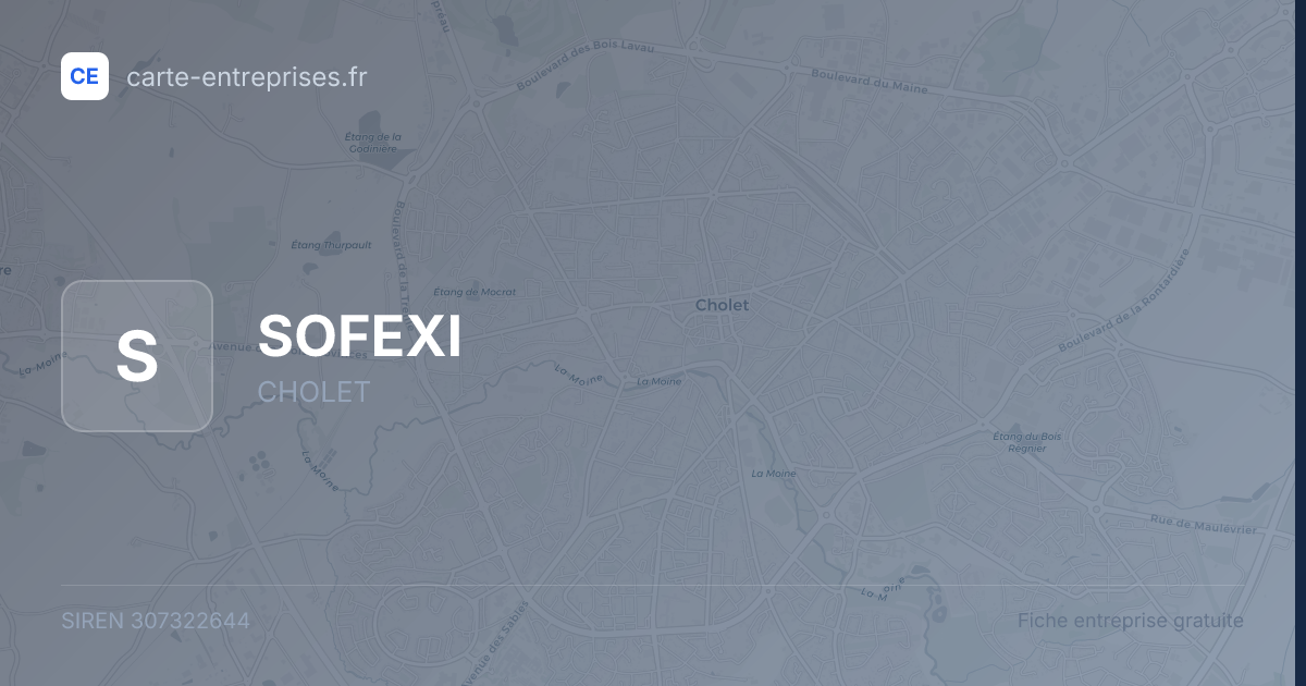 SOFEXI — 307322644 — fiche entreprise