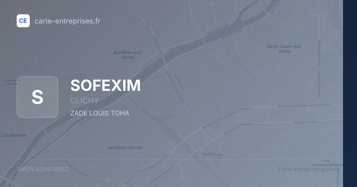 SOFEXIM — 829448562 — fiche entreprise