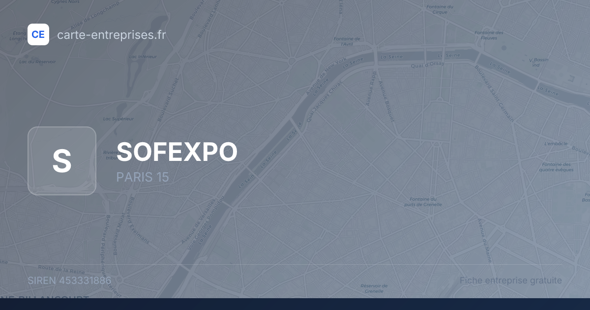 SOFEXPO — 453331886 — fiche entreprise