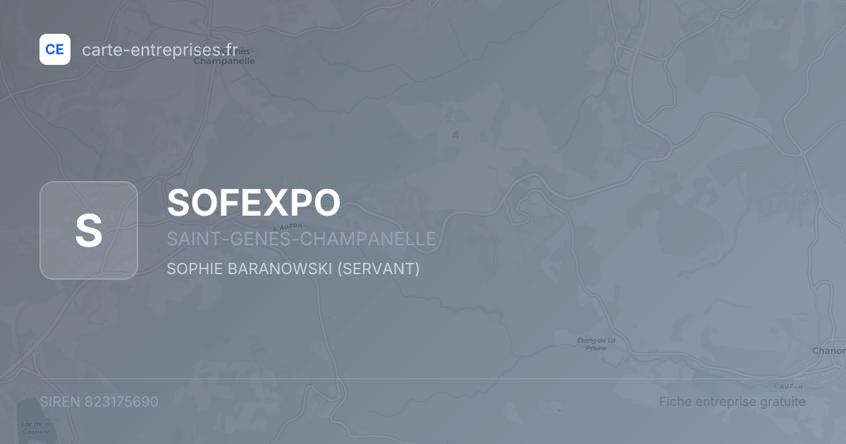 SOFEXPO — 823175690 — fiche entreprise