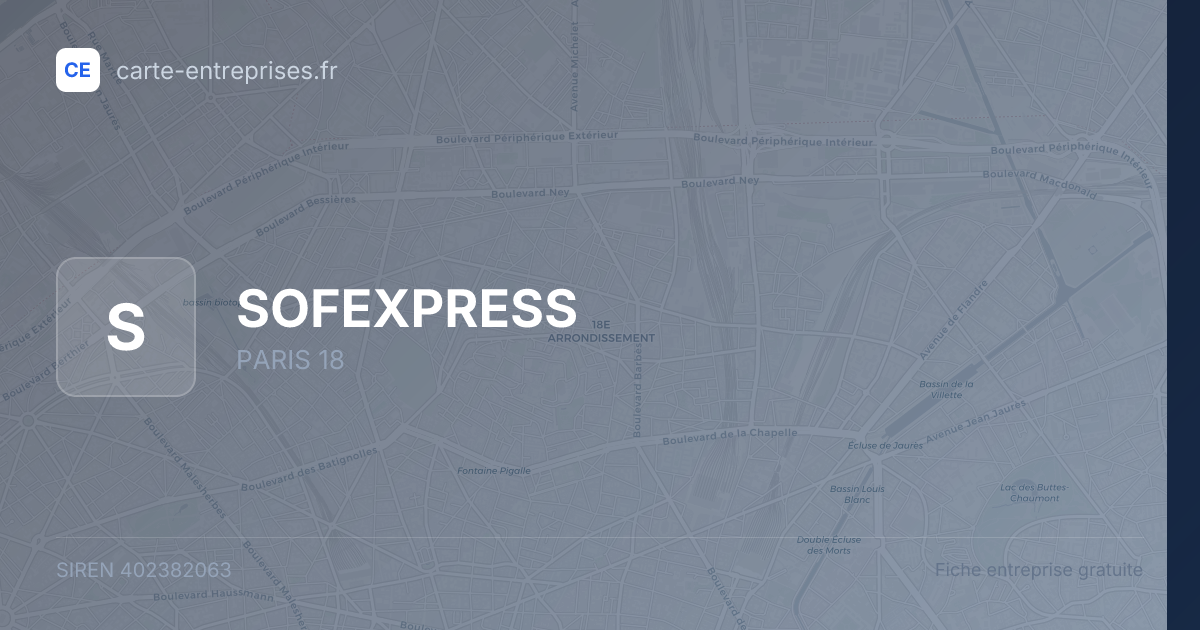 SOFEXPRESS — 402382063 — fiche entreprise